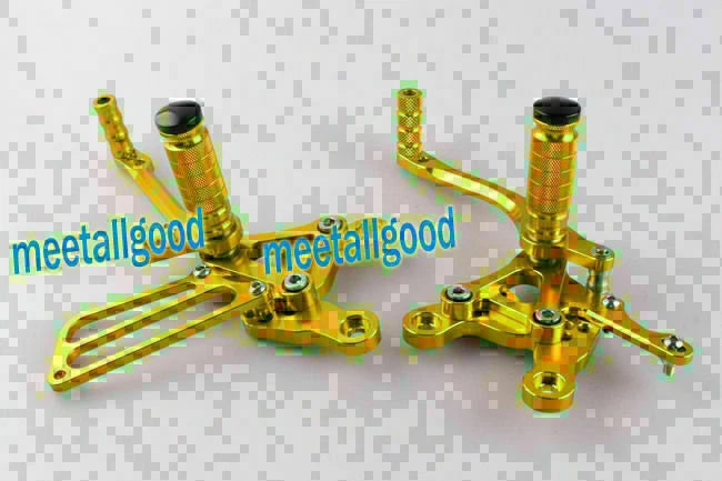 Gold Aluminum Rearsets for Honda CBR900 1993-1999 - 2 x Foot Rest Pegs