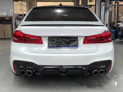 Rear Bumper Diffuser with LED Light for BMW 5 Series G30 (2017-2023)