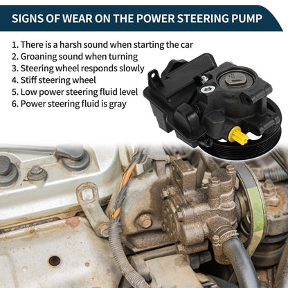 Power Steering Pump & Pulley for Ford Focus 2.0L L4 (2006-2011)