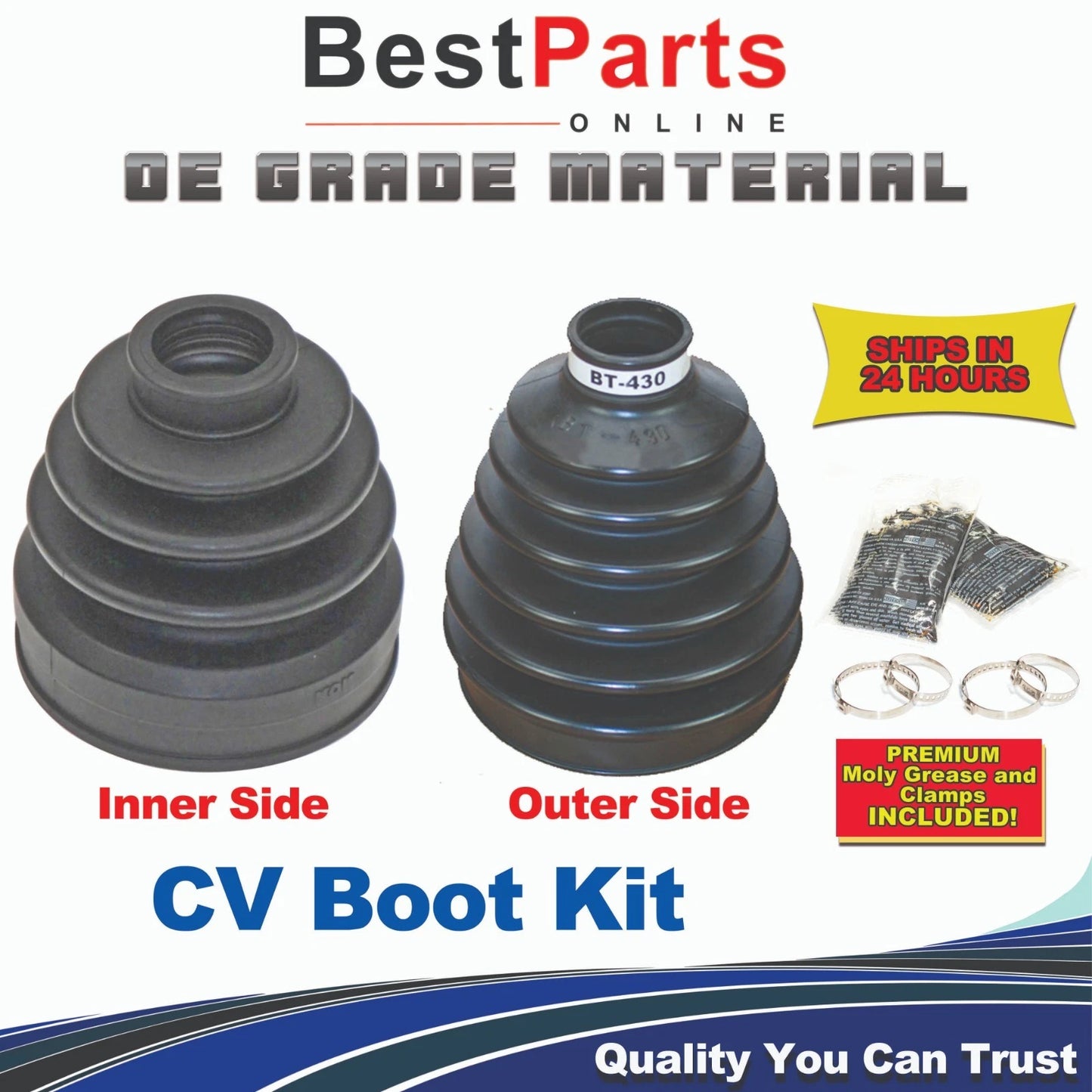 2 x CV Axle Boot Kit for Honda Pilot (2009–2013)