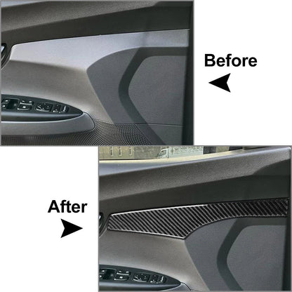 Carbon Fiber Interior Door Panel Cover Trim for Hyundai Veloster JS (2019-2023)