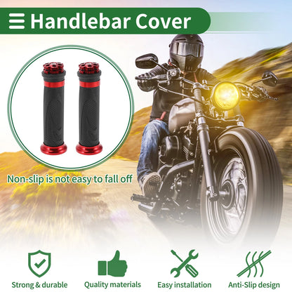 Grips / 7/8 22mm / Hand Grips Cover Aluminum Alloy Red for Motorcycle