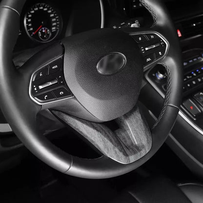 Lower Chin Cover Trim Wood Grain Steering Wheel for Hyundai Palisade Santa Fe