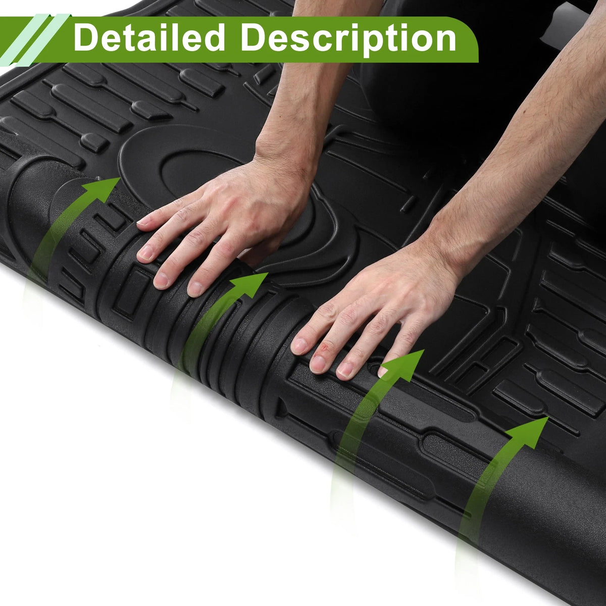 Rear Trunk Mat for Ford Bronco 4-Door (2021-2024) TPE Cargo Liner