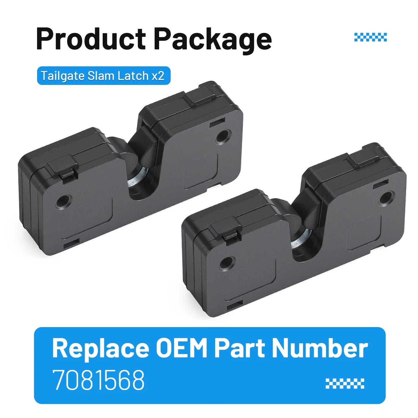 Tailgate Slam Latch for Polaris Pro XD 2000/4000 D (2019-2021) 2PCS