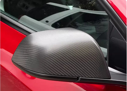 Dry Carbon Fiber Rear View Side Mirror Cover for Tesla Model S (2012–2020)