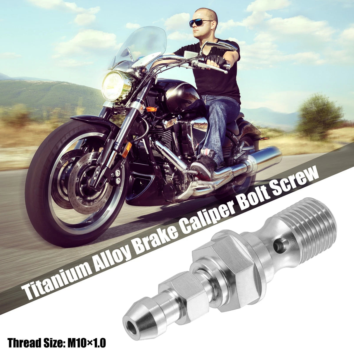 Titanium Alloy M10x1.0 Motorcycle Brake Master Cylinder Screw for Make Model
