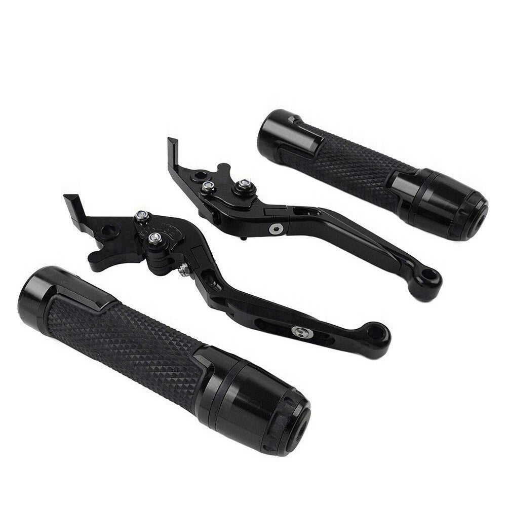 Black Extendable Brake Clutch Levers Grip Set for Yamaha TMAX 500 530