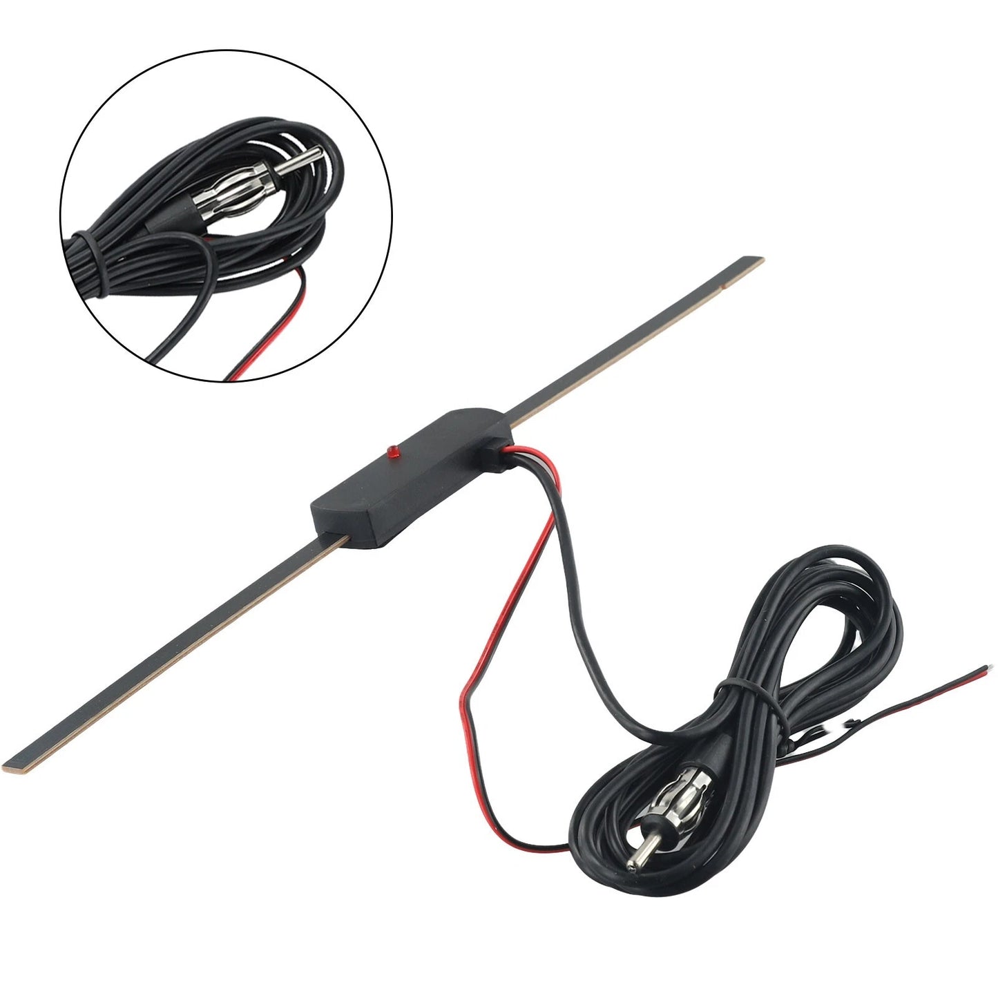 Inline Car Stereo FM/AM Antenna Signal Booster Amplifier