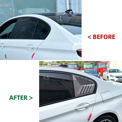 Carbon Look Side Window Quarter Louver Covers for BMW 5-Series G30 Sedan (2018–2023)