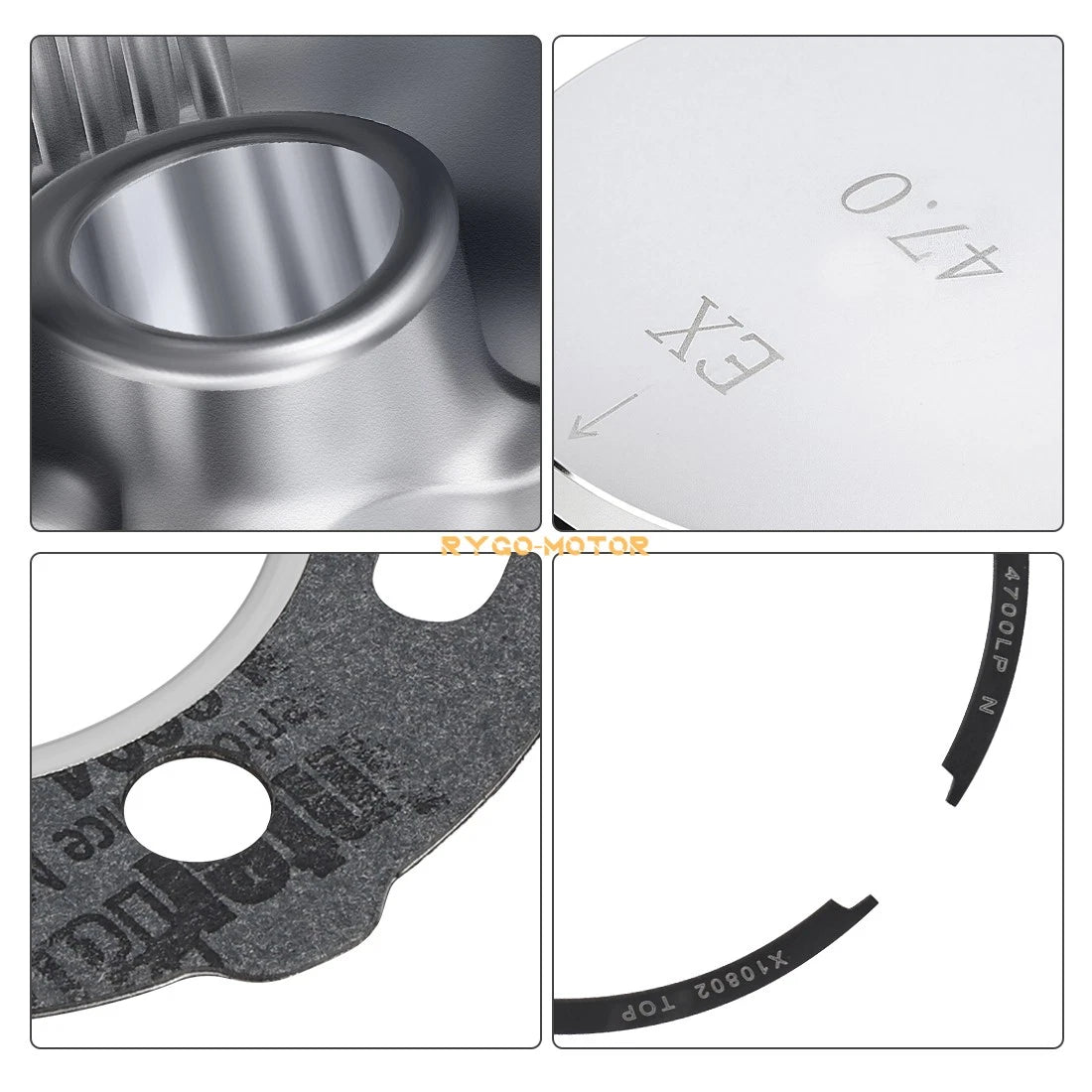 Top End Rebuild 47mm Piston Ring Gasket for Honda CR80R (1986–1991)