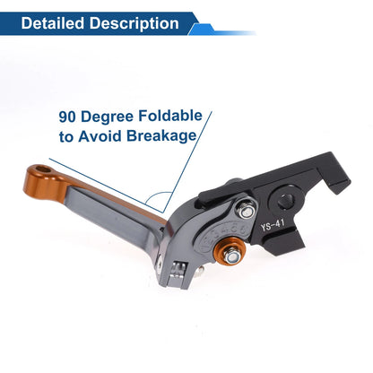 Adjustable Brake Clutch Levers for Suzuki GSXR150 (2017-2020) Orange