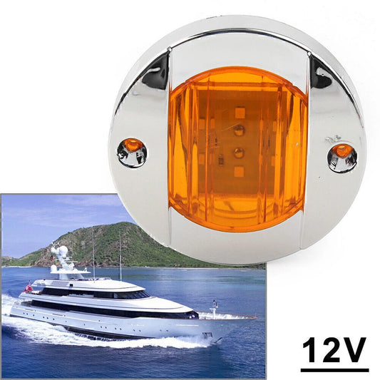 1x 12V LED Yellow Side Marker Lights for Truck Trailer RV Boat