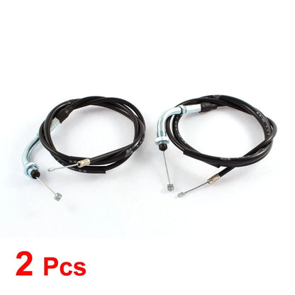 2 Pcs 100cm x 1cm Black Flexible Motorcycle Throttle Cable Wire for CG 125