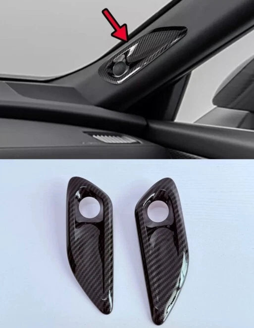 Pillar Speaker Cover Trim for 2024-2025 Toyota Grand Highlander Carbon Fiber