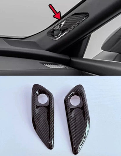 Pillar Speaker Cover Trim for 2024-2025 Toyota Grand Highlander Carbon Fiber