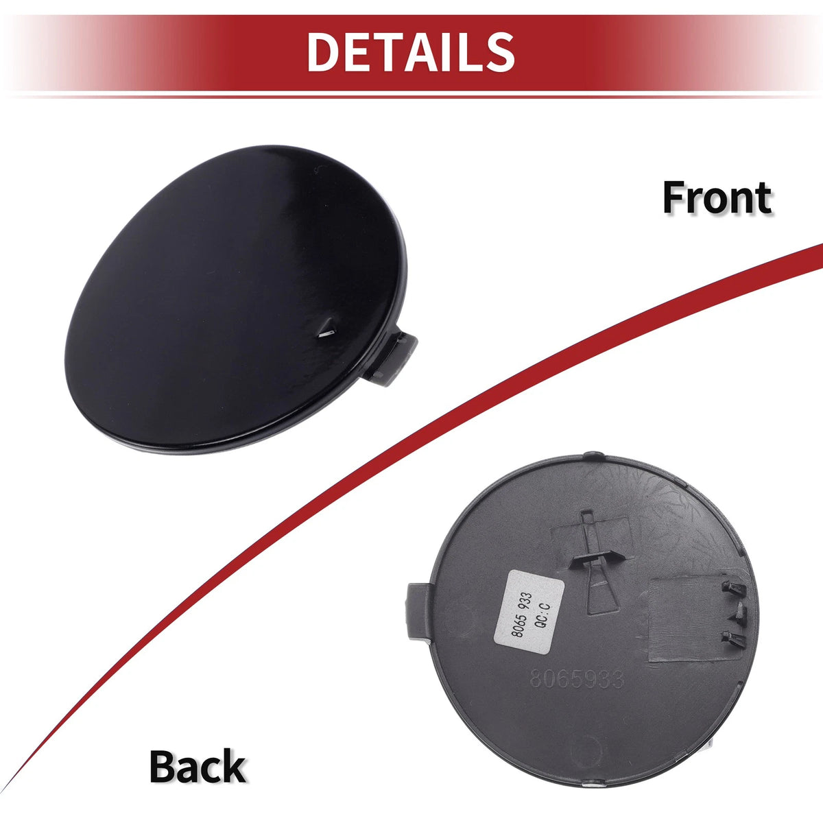 Tow Hook Cover for BMW X6 F16 M 2015-2019 () Black