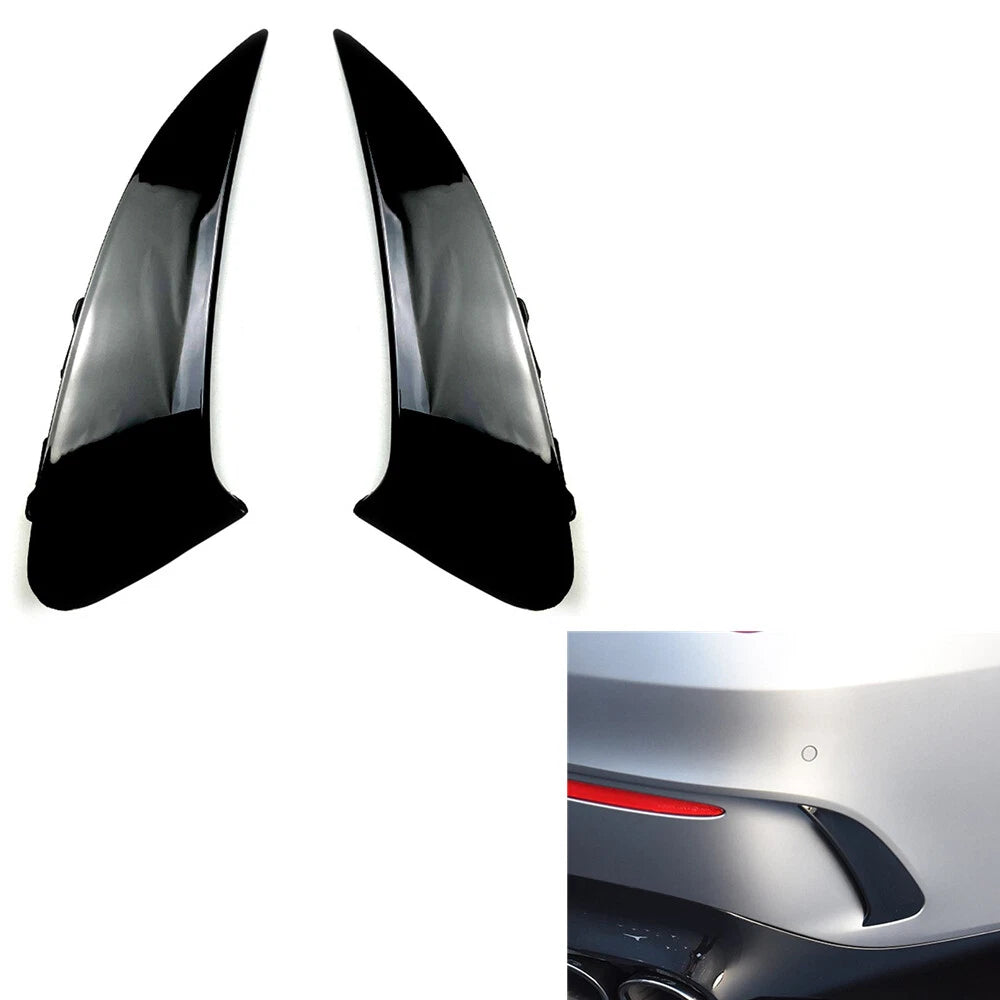 2 x Rear Bumper Spoiler Trim for Benz GLA C118 CLA200 (2020-2024) AMG Gloss