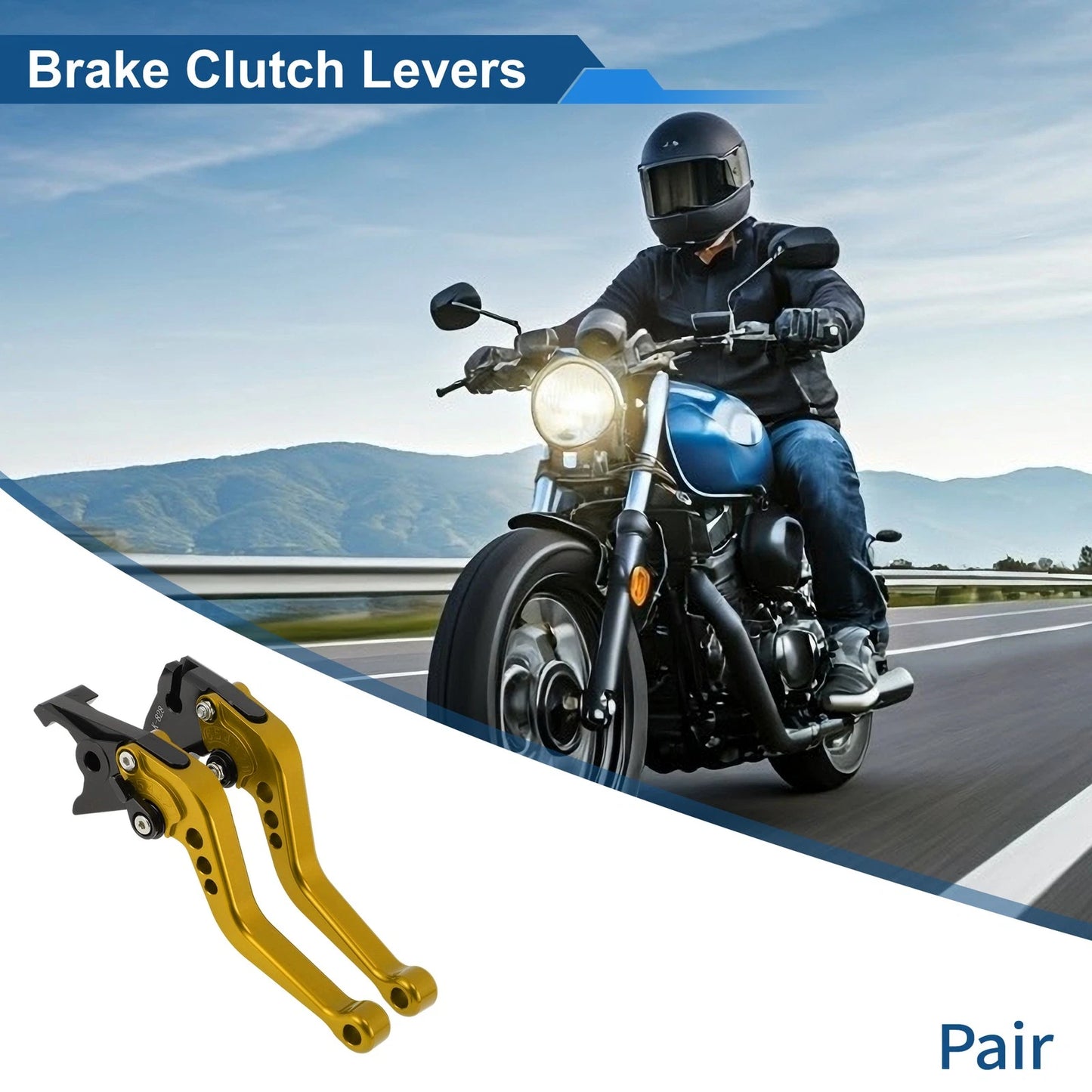 Brake Clutch Levers / Adjustable Short for Kawasaki ZX6R/ZX636R/ZX6RR