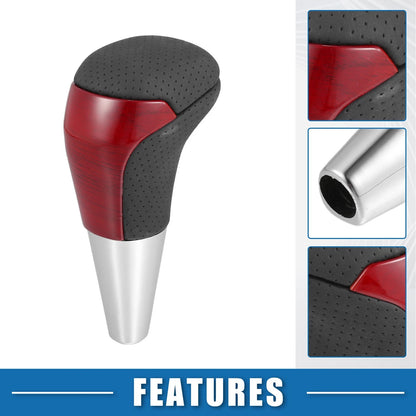 Red Wood Grain Gear Shift Knob Cover for Toyota