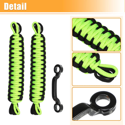 Door Limiting Straps Set for Jeep Wrangler JK JL with Brackets Black Green