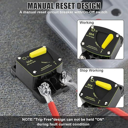 Marine Circuit Breaker Kit 150A for Boats/RVs Overcurrent Protection
