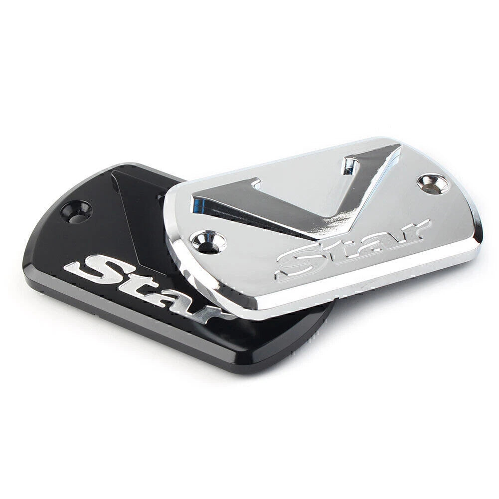 Chrome Brake Fluid Cap Reservoir Cover for Yamaha V Star XVS 650-1300