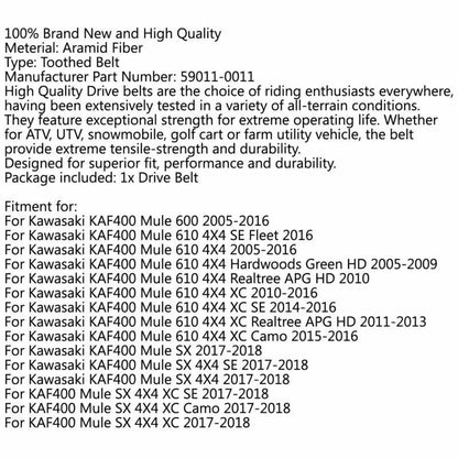 Drive Belt for Kawasaki KAF400 Mule 600 610 SX 4X4 XC (2005-2010)