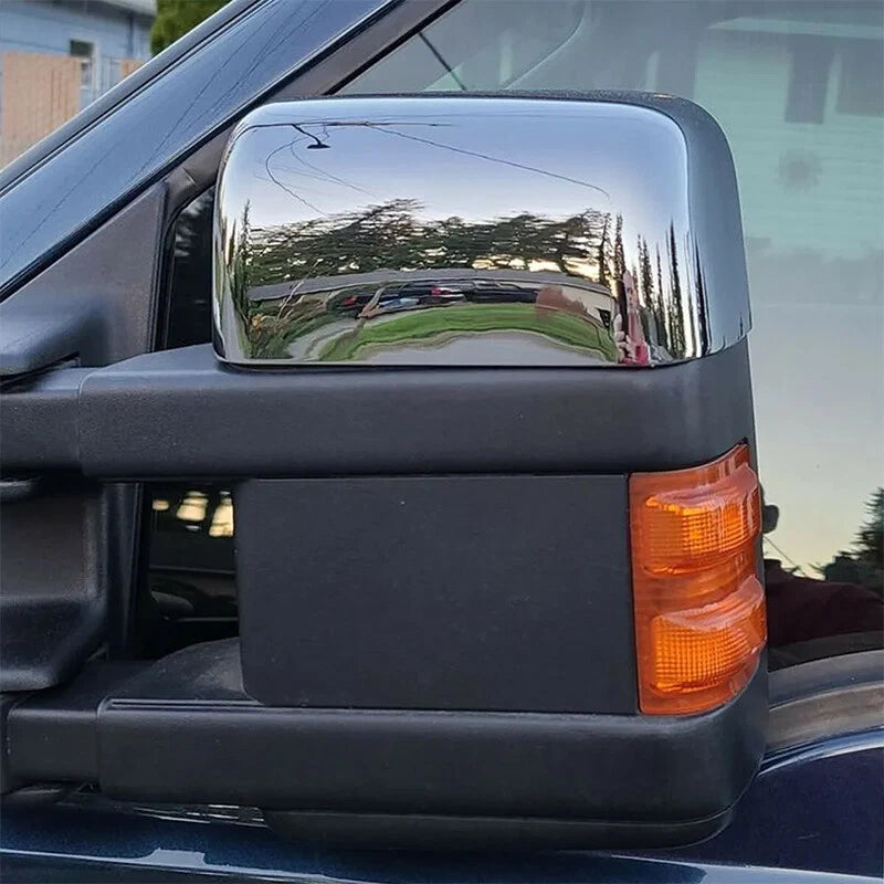 2 x Chrome Upper Towing Mirror Cover Caps for Ford F250 F350 (2008-2016)