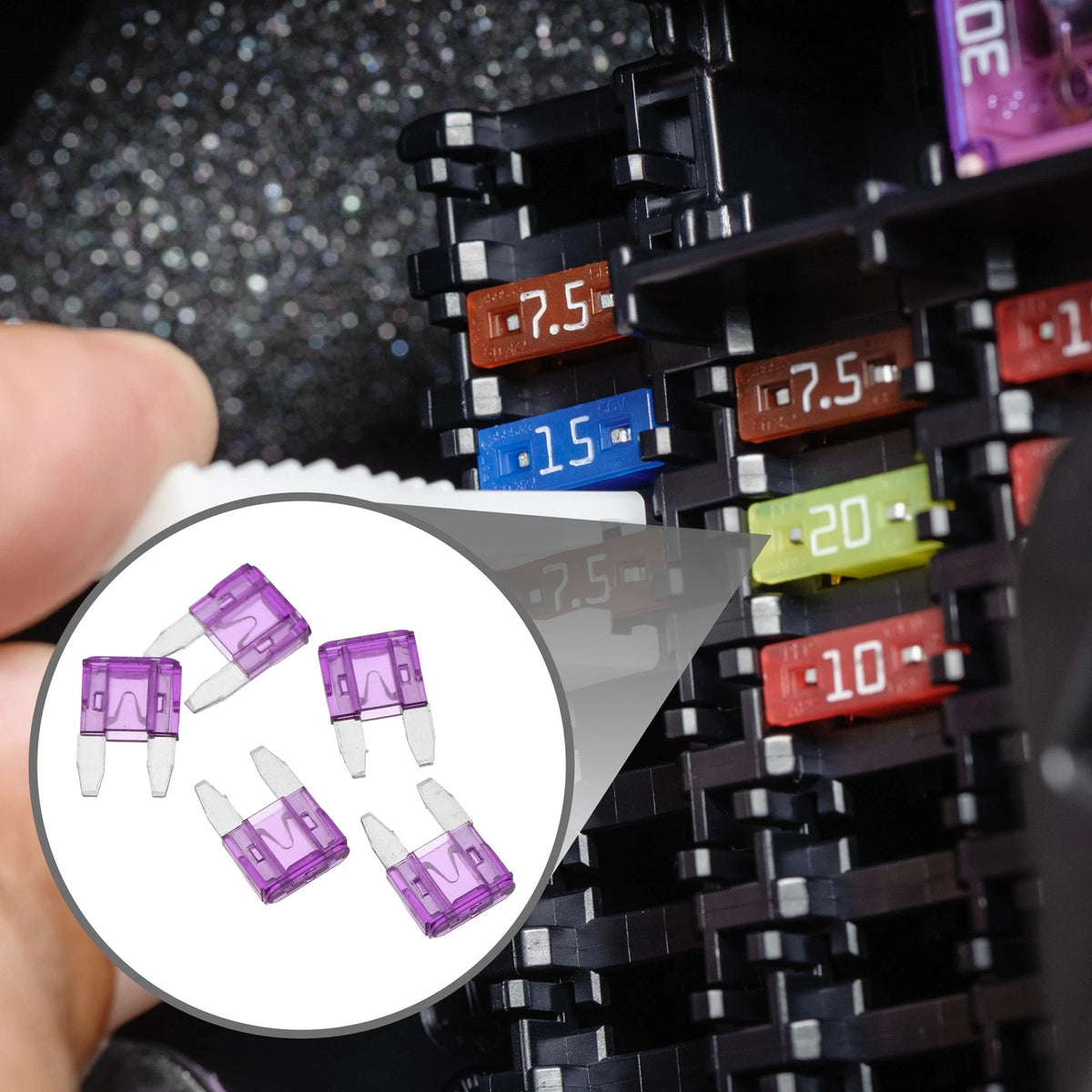 5 x Mini 3AMP APM/ATM Blade Fuses for Car Short Circuit Protection