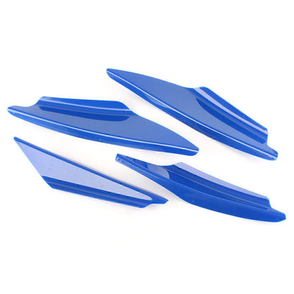Universal ABS Plastic Front Bumper Canards Splitter Fins Spoiler for Car