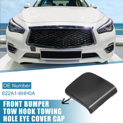 Tow Hook Cover Front Right for INFINITI Q50 (2018-2022) Black
