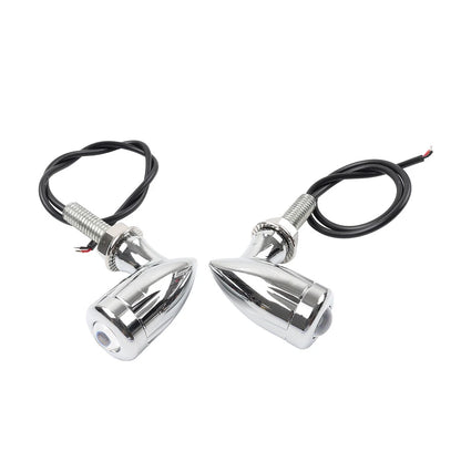 Mini Turn Signal Light Blinker 8mm Chrome for Bobber Cafe Racer