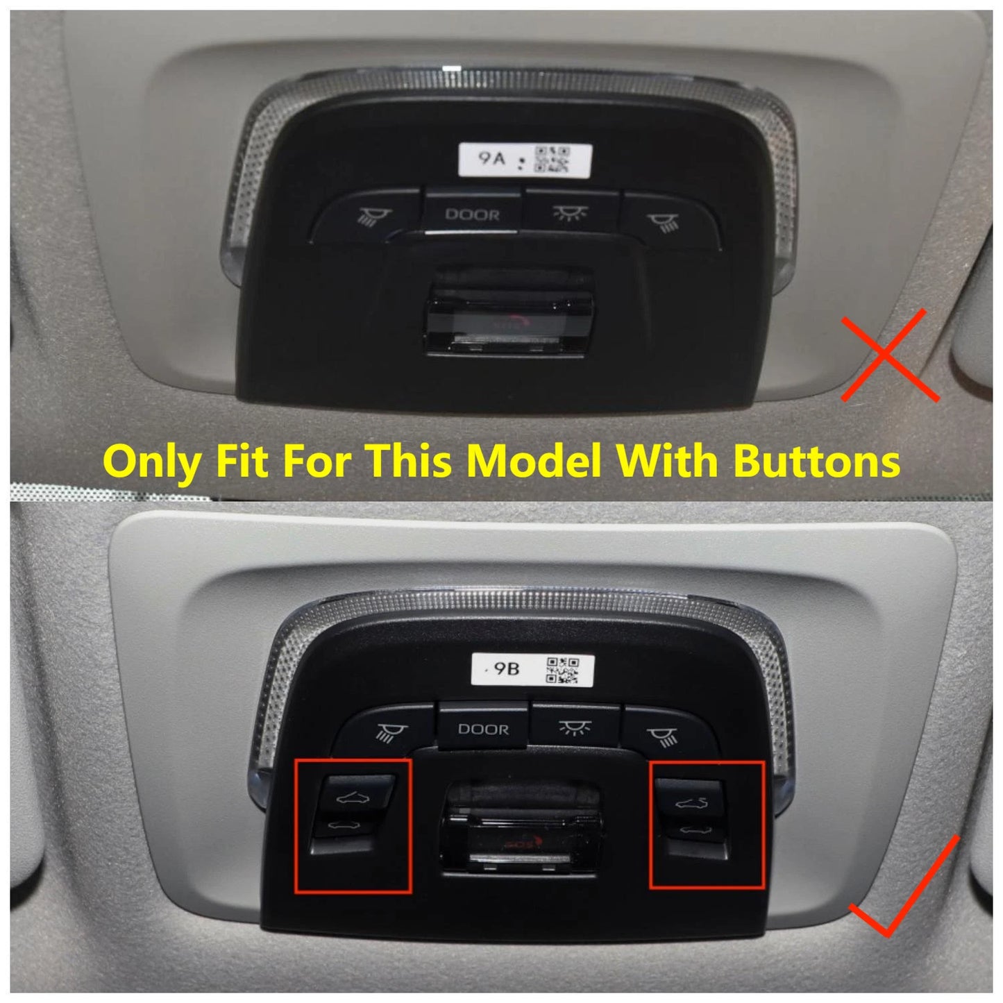 Front Reading Light Lid Cover Trim for Toyota Corolla Cross (2020-2023)