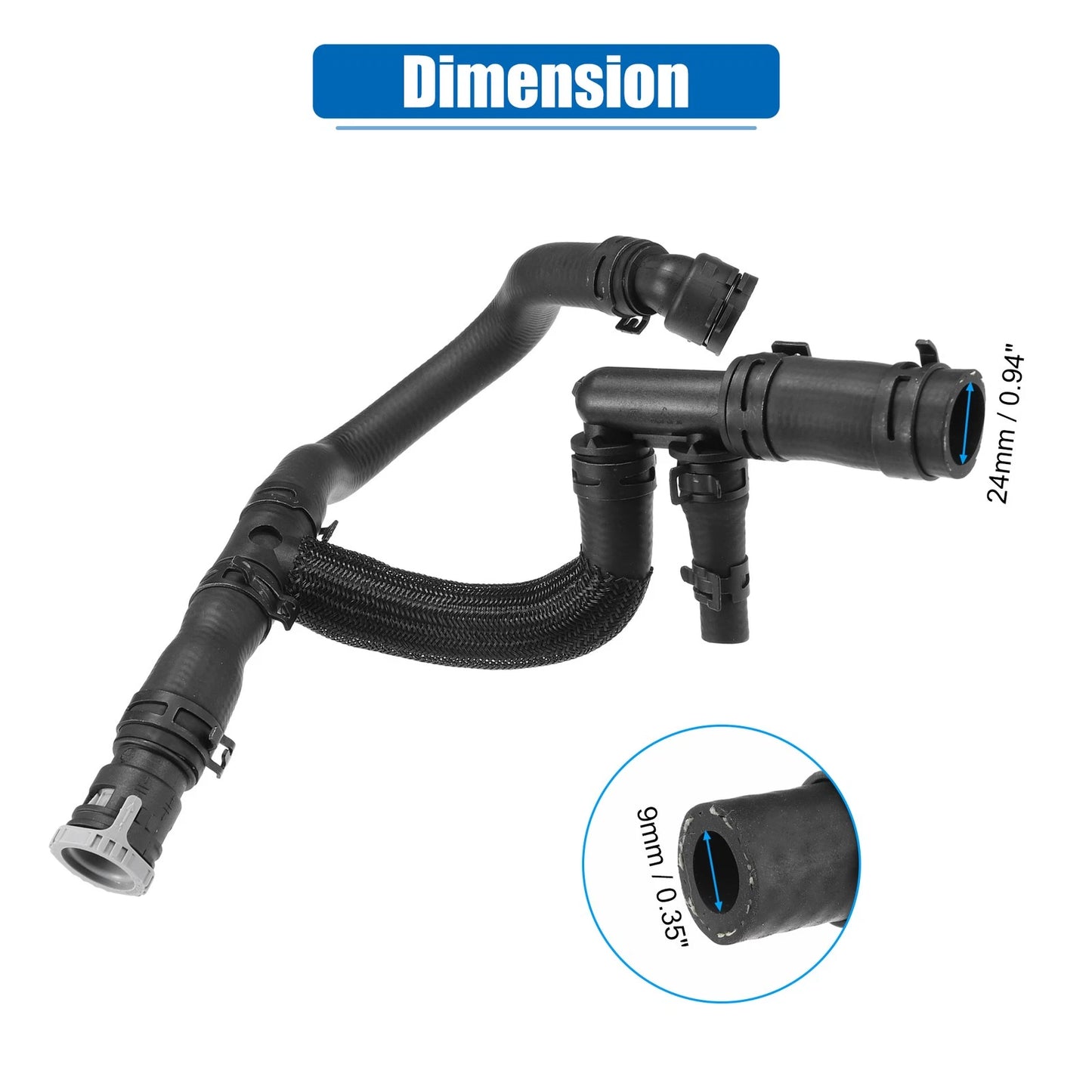 HVAC Heater Hose for Ford Escape 2014-2016 (2 x No.CV6Z18472AB/CV6Z18472S)