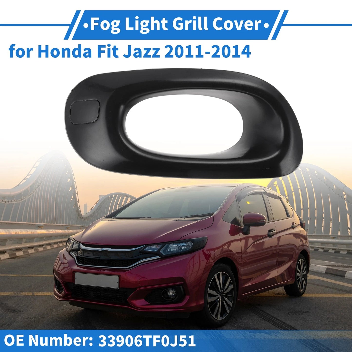 Front Right Fog Light Grill for Honda Fit Jazz (2011-2014)