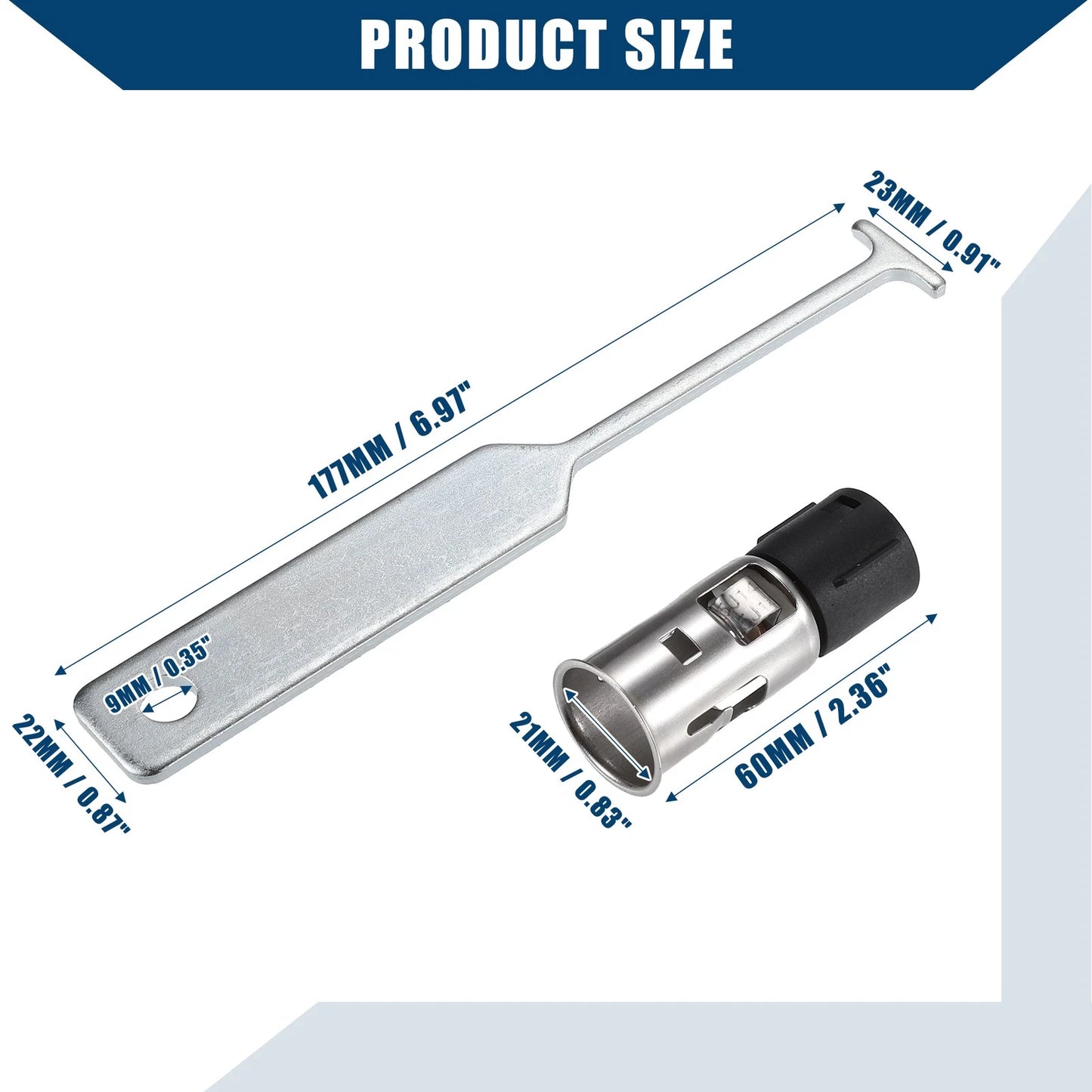 Inner Lighter Socket Removal Tool for Chevy Silver Tone