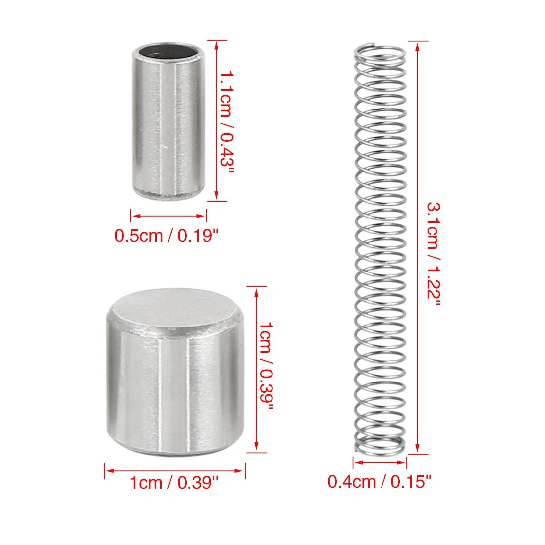 Roller Pin 3 Set Motorcycle Engine Start Clutch Roller Pin with Spring Set for GY6-125