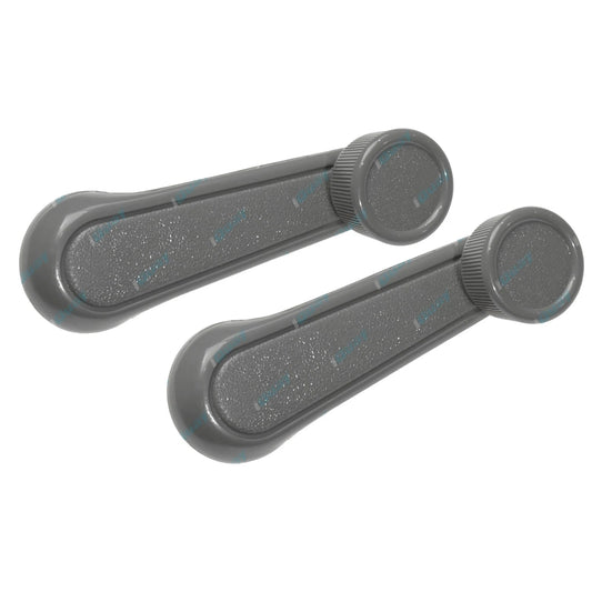 2 x Grey Door Window Winder Handles for Toyota Hilux (1983-1988)