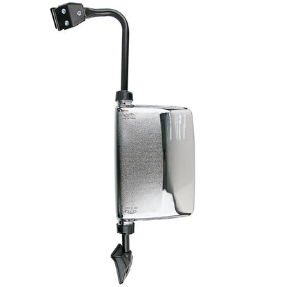 Front Left Chrome Manual Door Mirror for Mitsubishi Pajero (1982-1991)