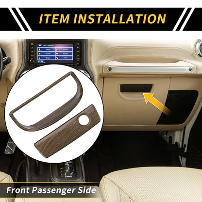 Glove Box Handle Switch Cover for Jeep Wrangler JK (2007-2017) Brown