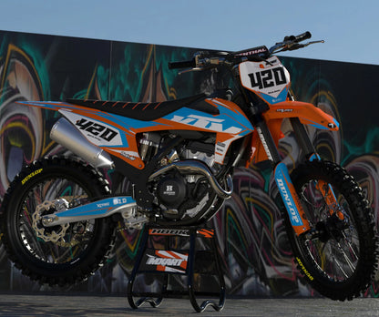KTM EXC Custom Graphics Kit HOOK CYAN Style Sticker (2012-2013)