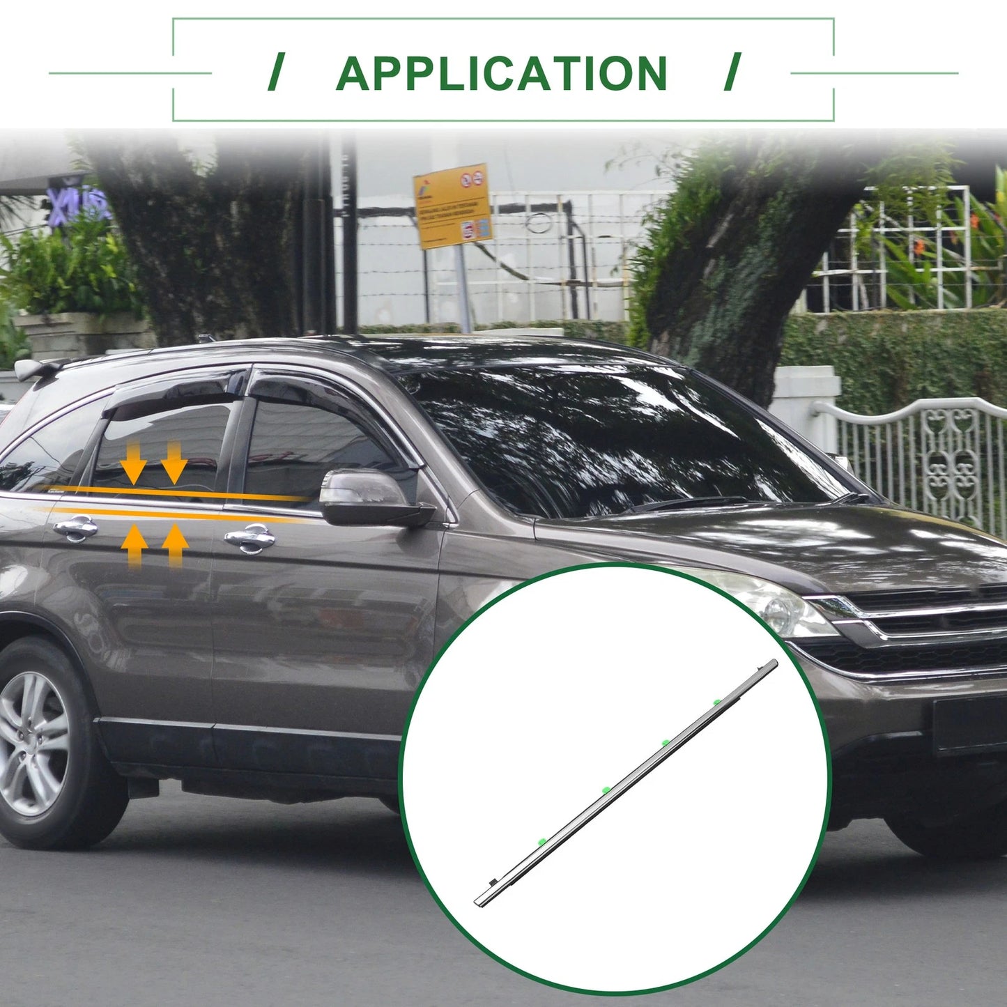 Rear Right Weatherstrip Window Seal for Honda CR-V (2007-2011)
