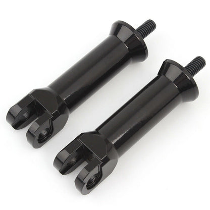Black Passenger Foot Peg Support Mount for Harley Fatboy Softail