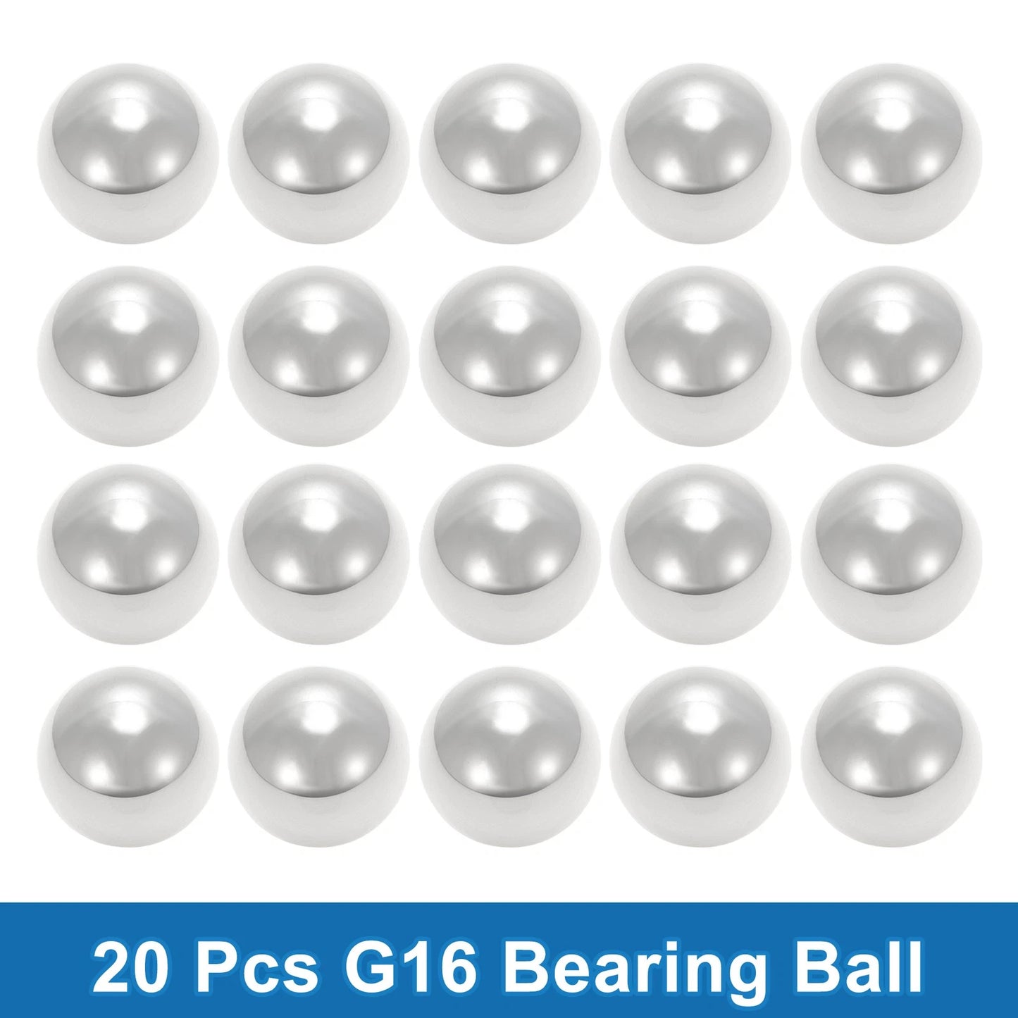 14mm Bearing Ball Bearing Steel G16 Precision Silver Tone 20 Pcs