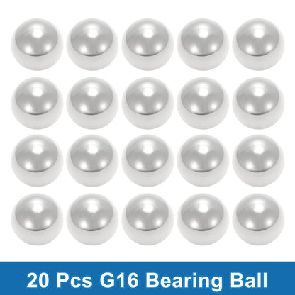 14mm Bearing Ball Bearing Steel G16 Precision Silver Tone 20 Pcs