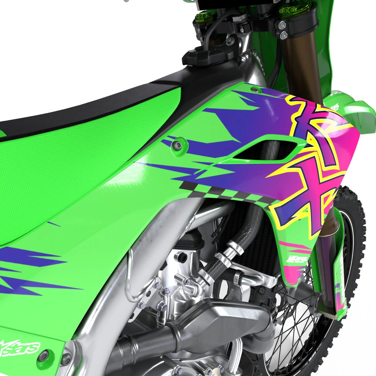 Kawasaki KX 125 Sticker Kit Junction Style Graphics Decals (1999-2002)