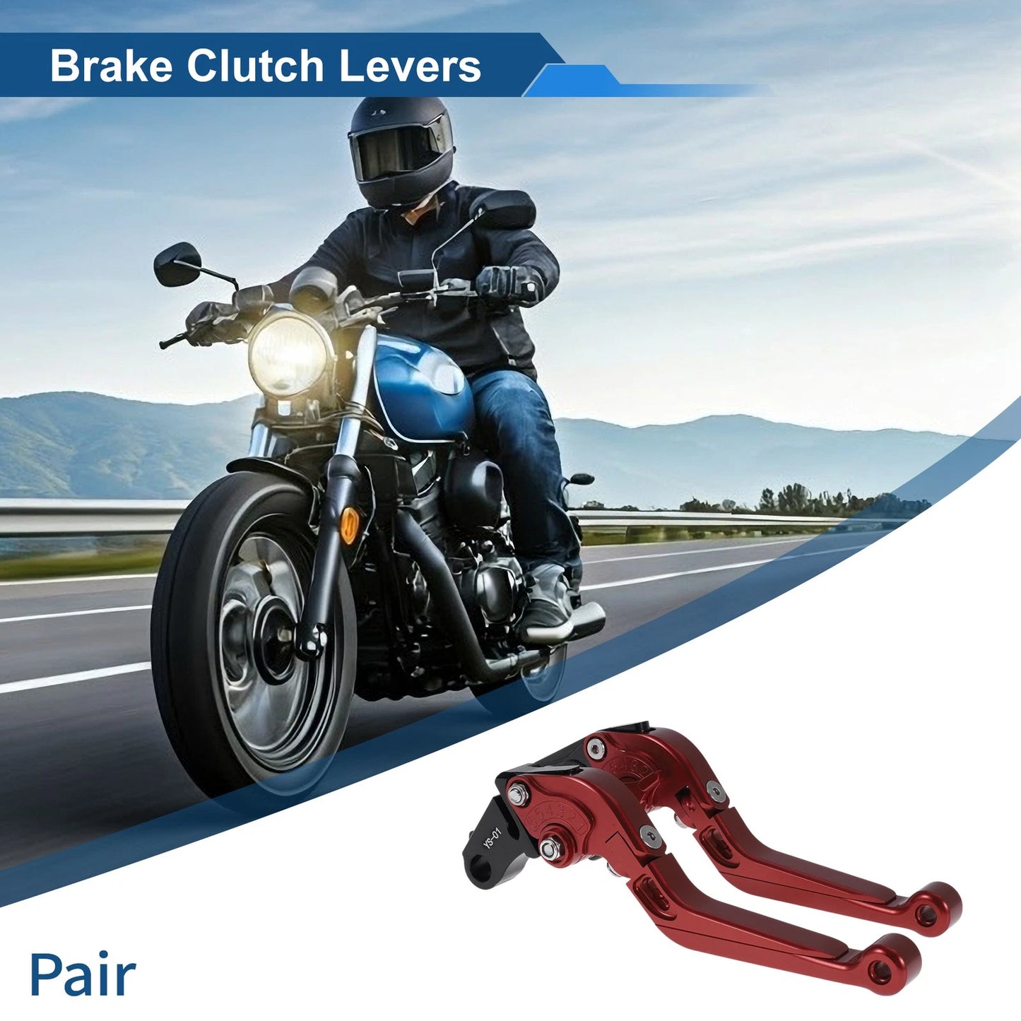 Adjustable Brake Clutch Levers for Honda X11 (1999-2002) - Solid Red
