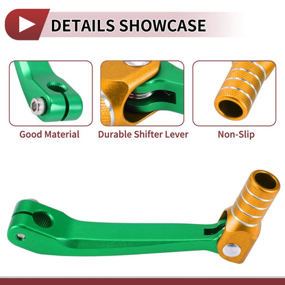 Shifter Lever for Honda CRF150F Green Gold Silver Tone (2003-2023)