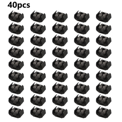 Brake Line Clip / 40 Pieces Brake Line Holder Black for Vehicles